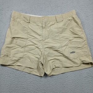 AFTCO Bluewater Fishing Shorts Men's 42 Khaki Nylon Cargo Outdoor